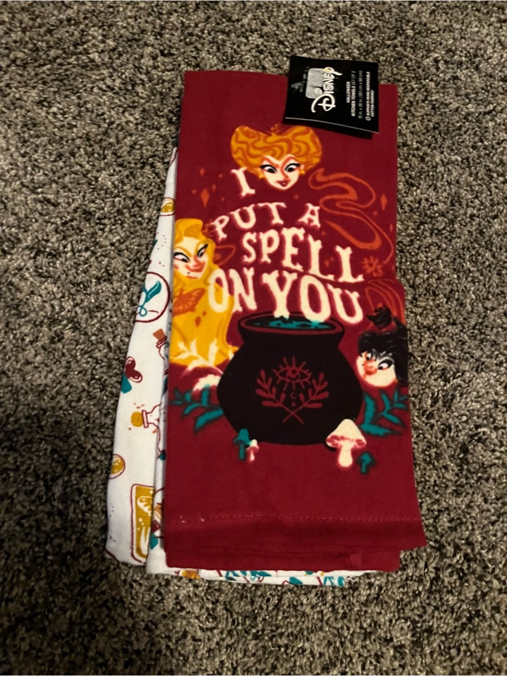 Disney “I put a spell on you” kitchen hand towels